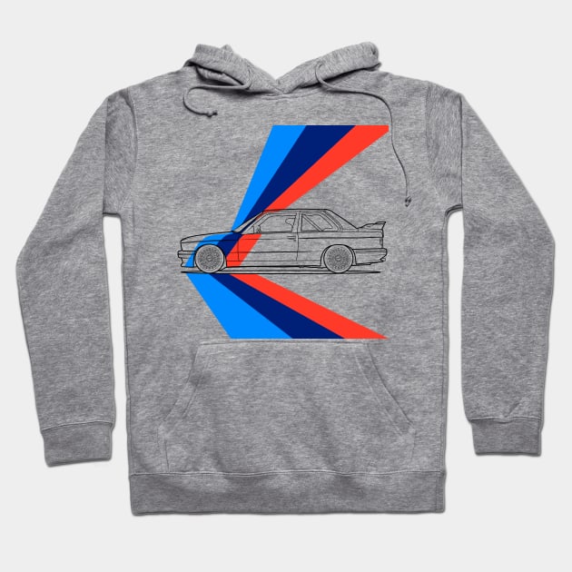 three line racer Hoodie by icemanmsc